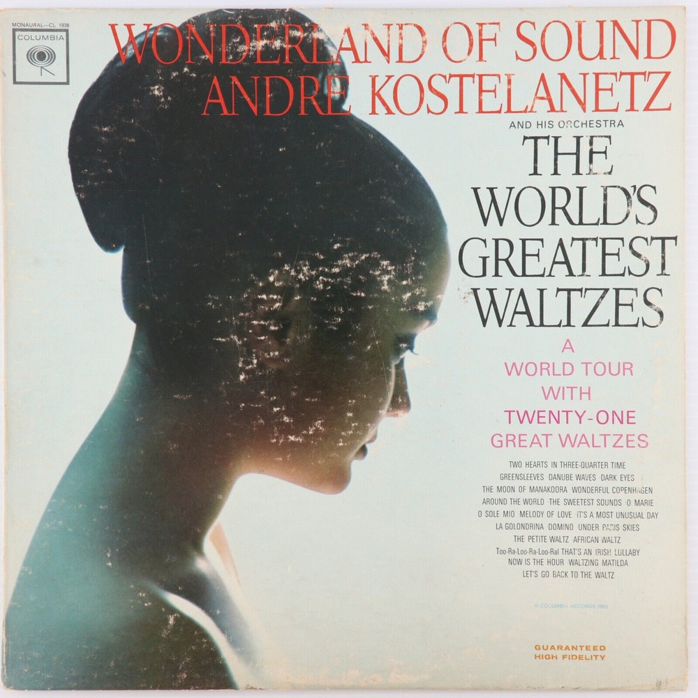 Andre Kostelanetz, Wonderland Of Sound, The World's Greatest Waltzes LP Record